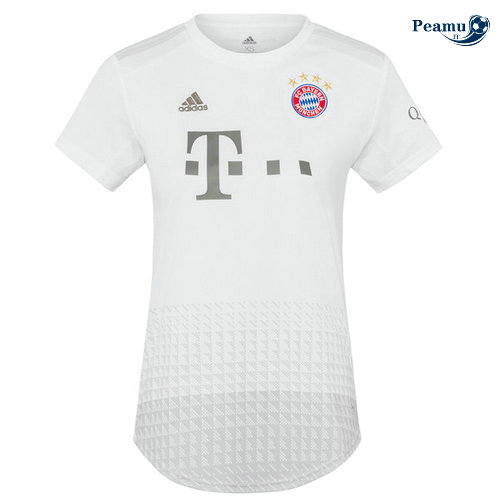 Camisola Futebol Bayern de Munique Mulher Alternativa Equipamento Bianco 2019-2020