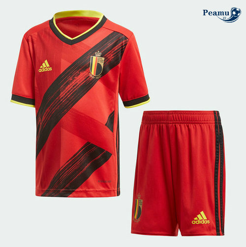 Camisola Futebol Bélgica Crianças Principal Equipamento Euro UEFA Euro 2020-2021
