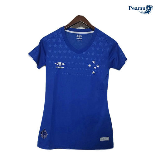 Camisola Futebol Camisa Cruzeiro Mulher Principal Equipamento Azul clair 2019-2020