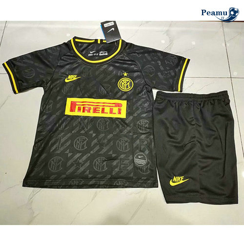 Camisola Futebol Inter Milan Crianças Terceiro Equipamento Preto 2019-2020