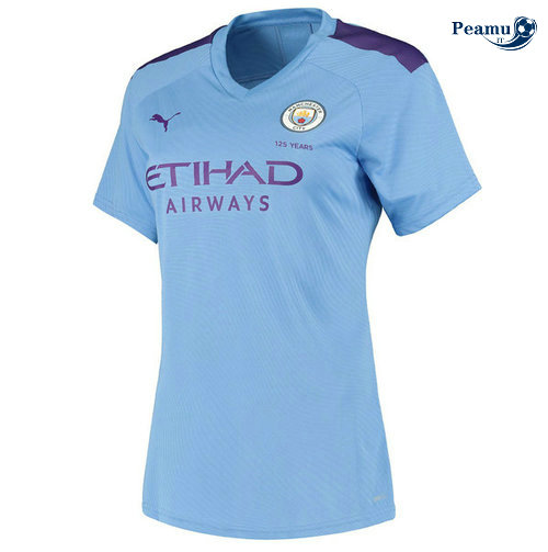 Camisola Futebol Manchester City Mulher Principal Equipamento 2019-2020