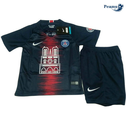 Camisola Futebol PSG Crianças Azul navy 2019-2020