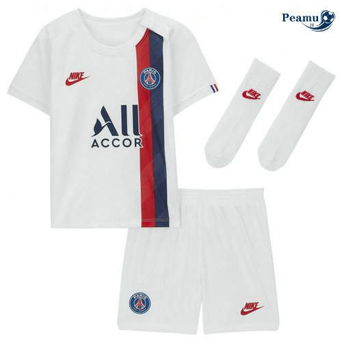 Camisola Futebol PSG Crianças Terceiro Equipamento Bianco 2019-2020