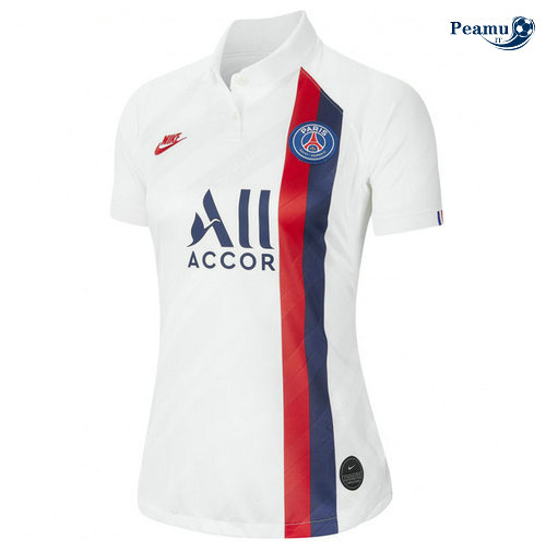 Camisola Futebol PSG Mulher Terceiro Equipamento Bianco 2019-2020