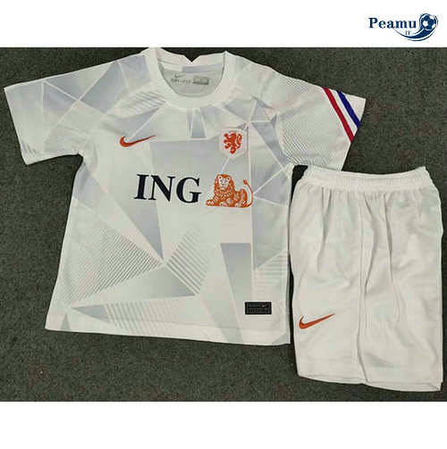 Camisola Futebol Holanda Crianças Alternativa Equipamento Bianco 2020-2021