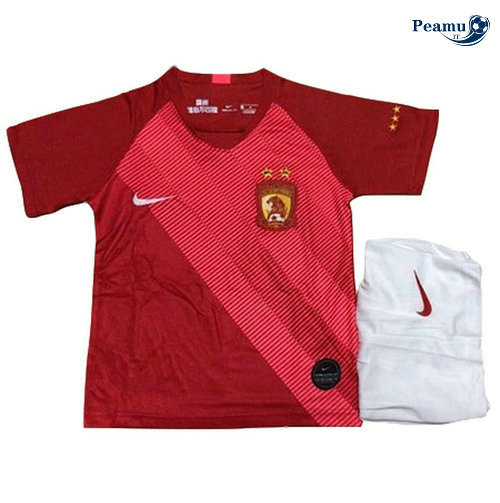 Camisola Futebol Guangzhou evergrande Crianças Principal Equipamento 2019-2020