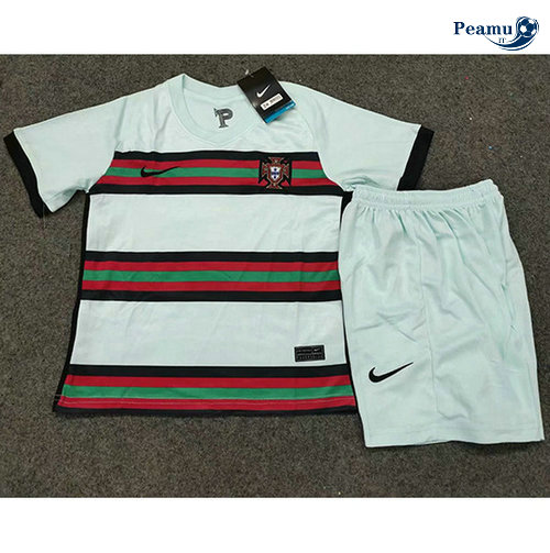 Camisola Futebol Portugal Crianças Alternativa Equipamento 2020-2021