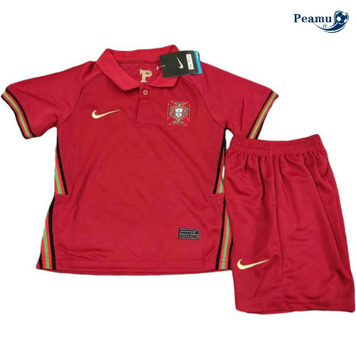 Camisola Futebol Portugal Crianças Principal Equipamento EURO 2020-2021