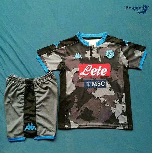 Camisola Futebol SSC Naples Crianças Preto 2020-2021