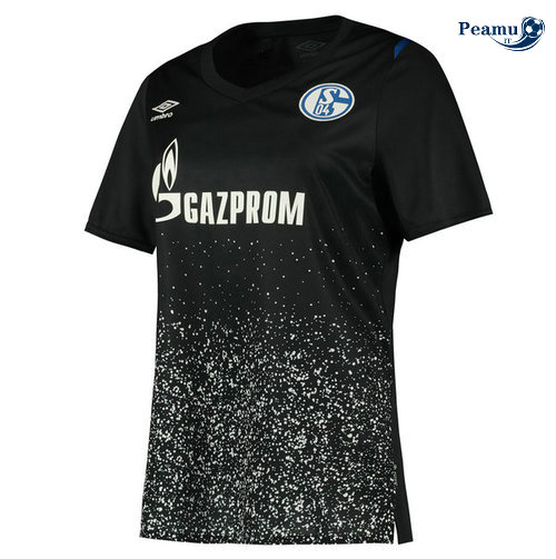 Camisola Futebol Schalke 04 Mulher Terceiro Equipamento Preto 2019-2020