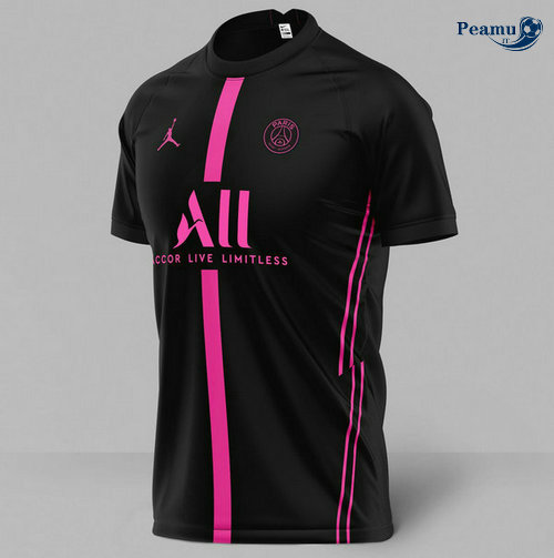 Camisola Futebol PSG Jordan 4ème concept Preto 2020-2021