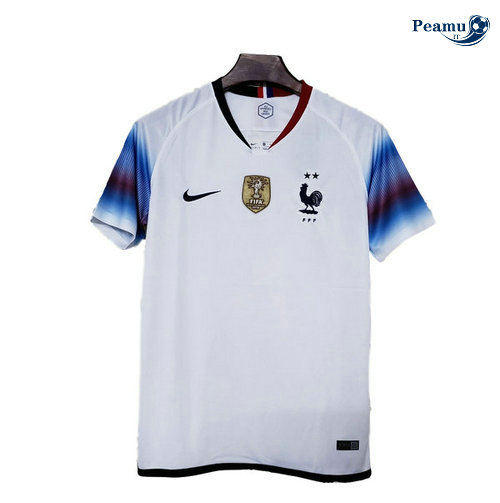 Camisola Futebol França Alternativa Equipamento Bianco/Azul clair 2019-2020