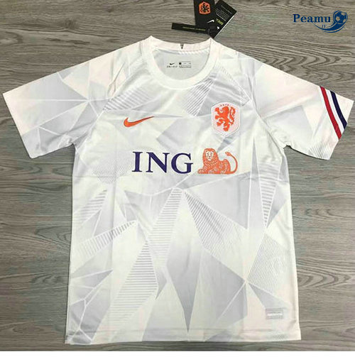 Camisola Futebol Holanda Alternativa Equipamento Bianco 2020-2021