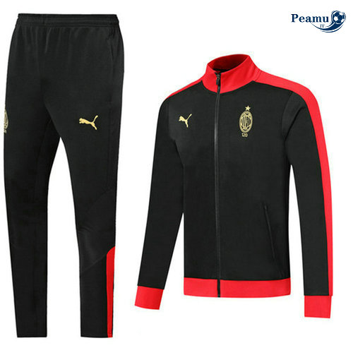 Casaco de Fato de Treino AC Milan Preto/Vermelho 2019-2020 M075