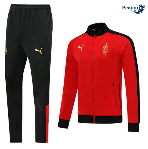 Casaco de Fato de Treino AC Milan Vermelho/Preto 2019-2020