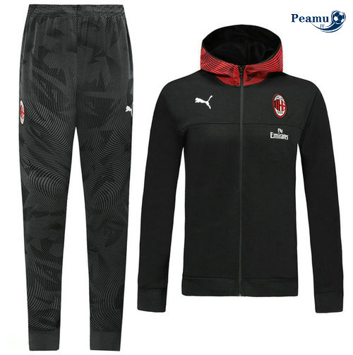 Sweat de Fato de Treino AC Milan Preto/Vermelho 2019-2020