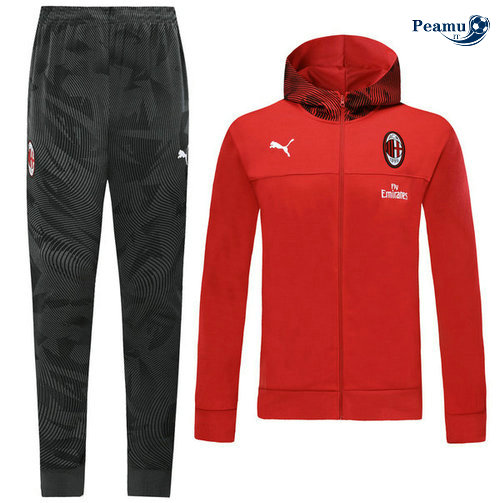 Sweat de Fato de Treino AC Milan Vermelho/Preto 2019-2020