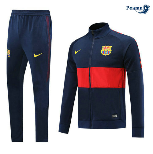 Casaco de Fato de Treino Barcelona Vermelho/Azul navy 2019-2020