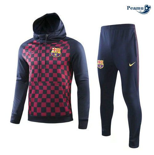 Sweat de Fato de Treino Barcelona Vermelho/Preto 2019-2020