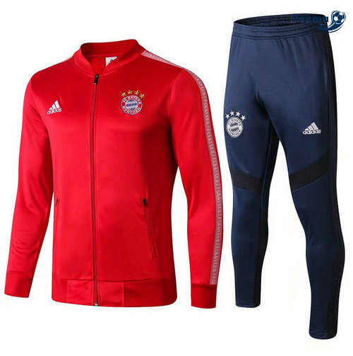 Casaco de Fato de Treino Bayern de Munique Vermelho Azul clair 2019-2020