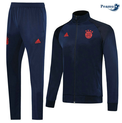 Casaco de Fato de Treino Bayern de Munique Azul navy/Vermelho 2019-2020