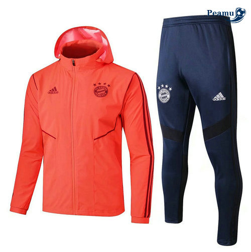 Casaco de Fato de Treino con cappuccio A Vento Bayern de Munique Arancione/Azul navy 2019-2020