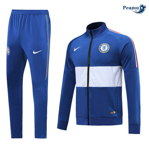 Casaco de Fato de Treino Chelsea Azul clair/Bianco 2019-2020 Collo Alto