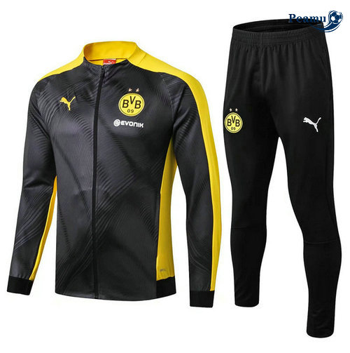 Casaco de Fato de Treino Borussia Dortmund BVB Preto/Amarelo 2019-2020