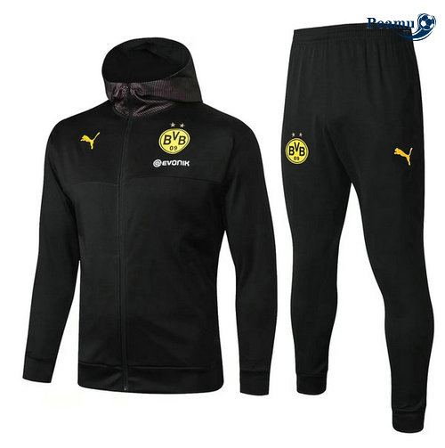 Casaco de Fato de Treino con cappuccio Borussia Dortmund Preto 2019-2020