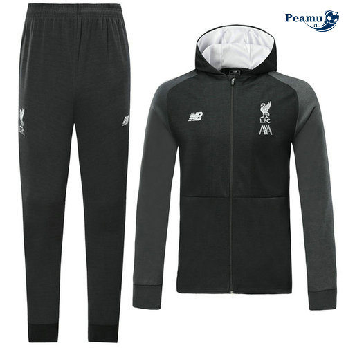 Casaco de Fato de Treino con cappuccio Liverpool Preto 2019-2020