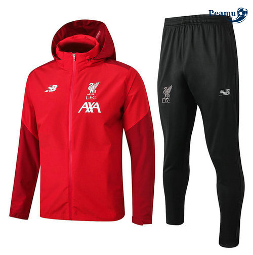 Casaco de Fato de Treino con cappuccio A Vento Liverpool Vermelho/Preto 2019-2020