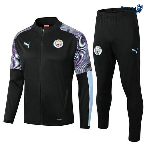 Casaco de Fato de Treino Manchester City Preto/Porpora 2019-2020