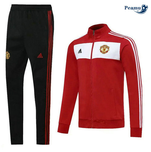 Casaco de Fato de Treino Manchester United Vermelho/Bianco/Preto 2020-2021