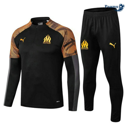 Fato de Treino Marsella Preto/Arancione 2019-2020