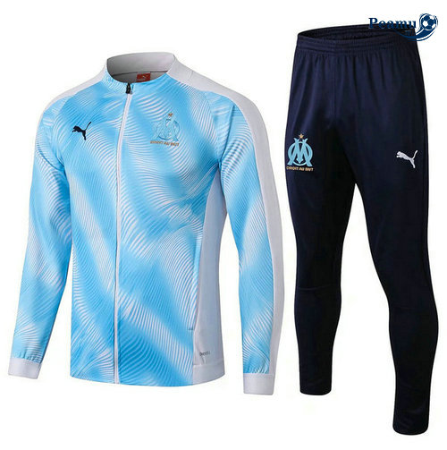 Casaco de Fato de Treino Marsella Azul clair 2019-2020