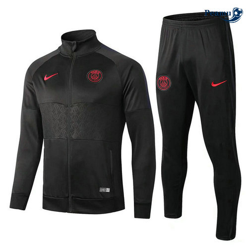 Casaco de Fato de Treino PSG Preto 2019-2020 Collo Alto