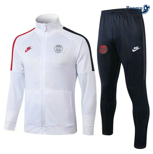 Casaco de Fato de Treino PSG Bianco/Preto 2019-2020
