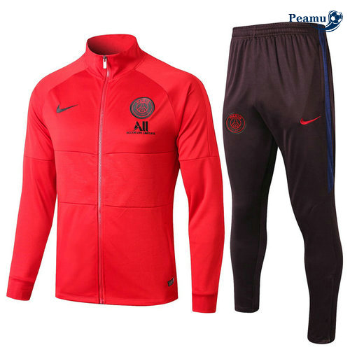 Casaco de Fato de Treino PSG Vermelho/Preto 2019-2020