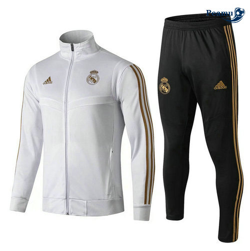 Casaco de Fato de Treino Real Madrid Bianco 2019-2020 Collo Alto
