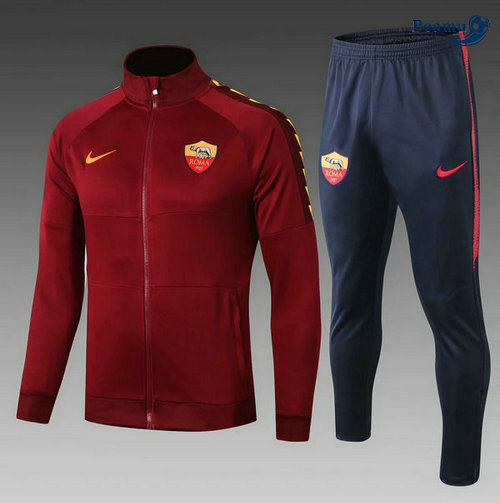 Casaco de Fato de Treino AS Roma Crianças Jujube Vermelho 2019-2020