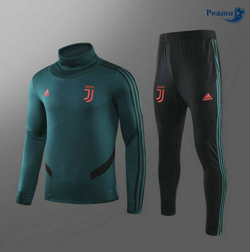 Fato de Treino Juventus Crianças Verde Pretoâtre Collo Alto 2019-2020