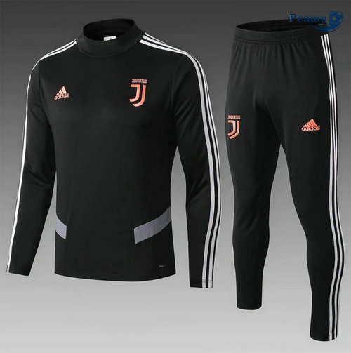 Fato de Treino Juventus Crianças Preto 2019-2020 Collo Alto