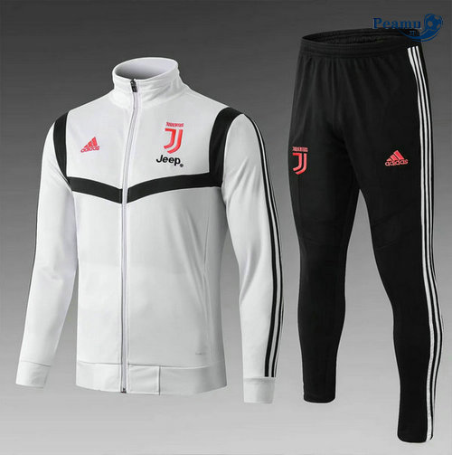 Casaco de Fato de Treino Juventus Crianças Bianco/Preto 2019-2020 Collo Alto