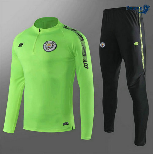 Fato de Treino Manchester City Crianças Verde/Preto 2019-2020
