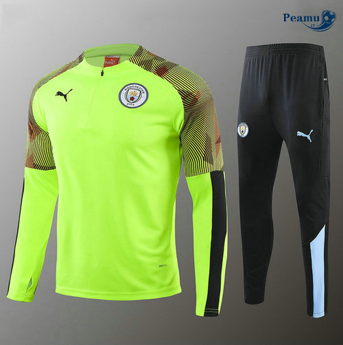 Fato de Treino Manchester City Crianças Verde herbe/Preto 2019-2020