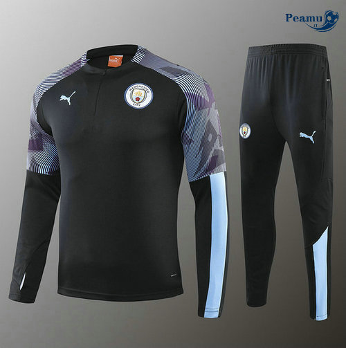 Fato de Treino Manchester City Crianças Preto/Porpora 2019-2020