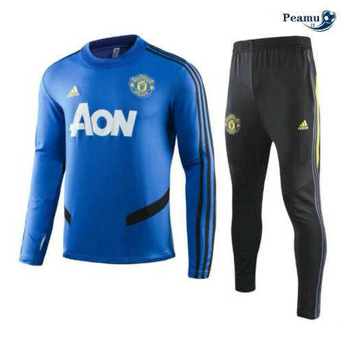 Fato de Treino Manchester United Crianças Azul clair/Preto 2019-2020