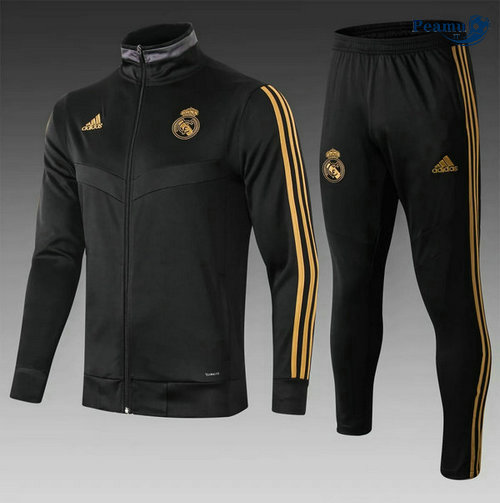 Casaco de Fato de Treino Real Madrid Crianças Preto 2019-2020 Collo Alto