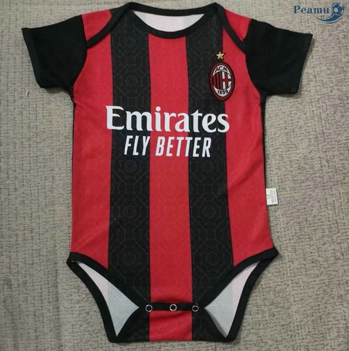 Camisola Futebol AC Milan Crianças piccolo Principal Equipamento 2020-2021