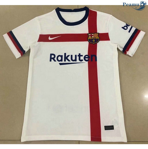 Camisola Futebol Barcelona Branco/Vermelho Classico 2020-2021